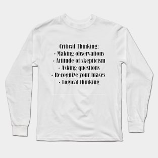Critical Thinking Long Sleeve T-Shirt